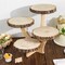 Brown 15" Round 4 Tier Round Natural Wooden Cupcake Dessert Stand Party Events